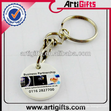 Пластик 2013 keychain монетки вагонетки с CMYK напечатал